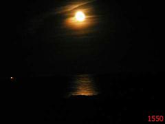 Moon over Massachusetts Bay. Scituate, August 2007